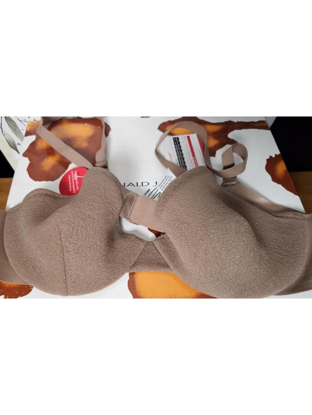 NWT Spanx Bra Brown Sheer Womens Size S D-DD